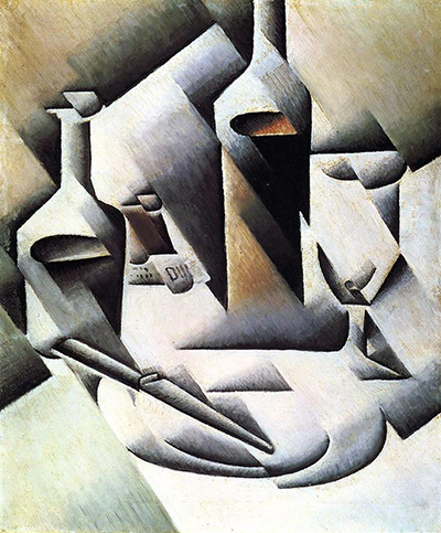 Bottles and Knife Juan Gris